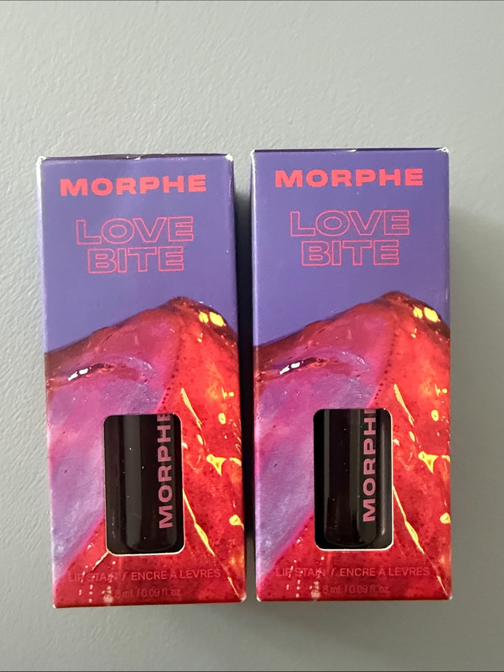 Morphe Love Bite Lip Stain Duo - Purple & Red Artwork